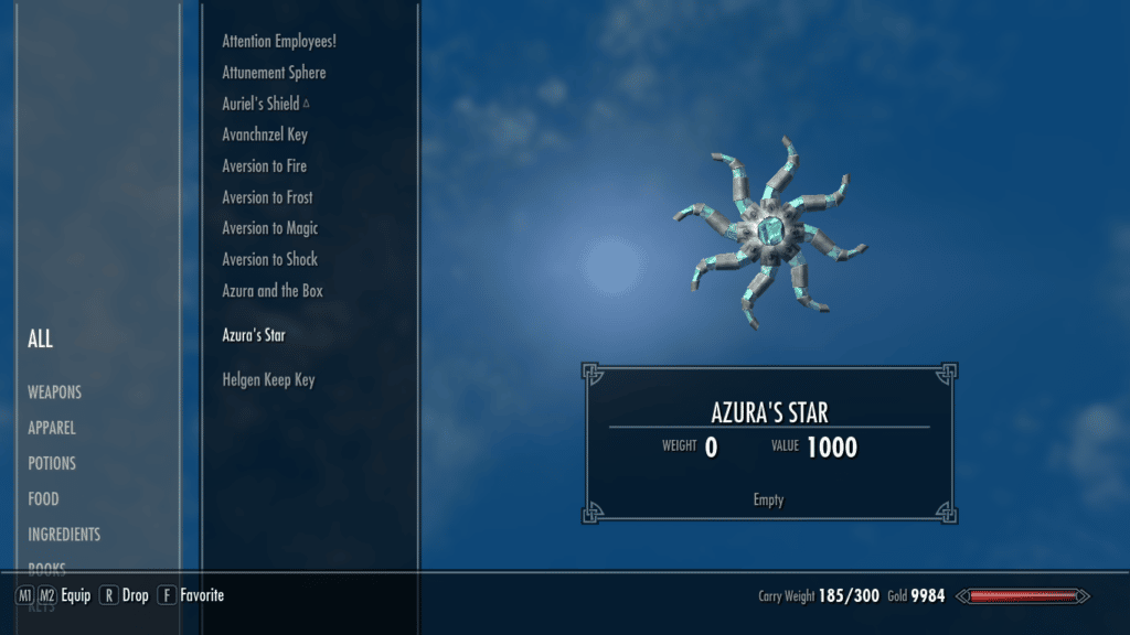 Azura S Star ID Spawn Commands Value Weight Damage TBM TheBestMods