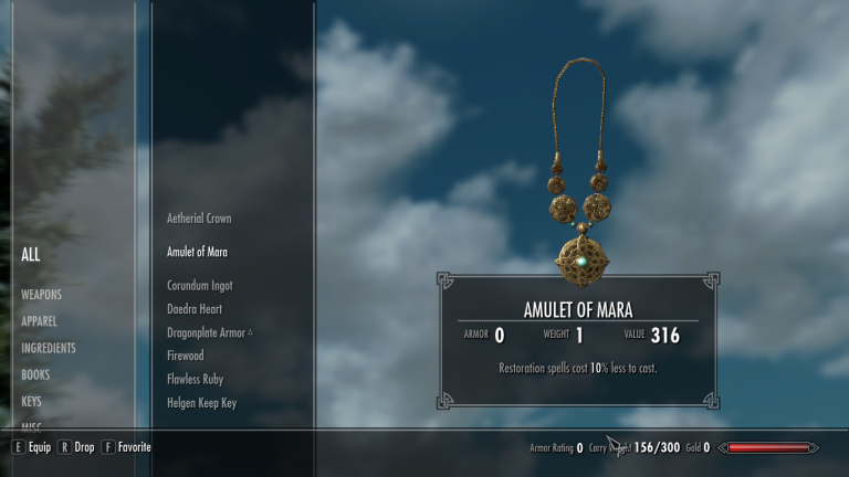 Amulet Of Mara Skyrim ID Spawn Commands Value Weight TBM   Amulet Of Mara 768x432 