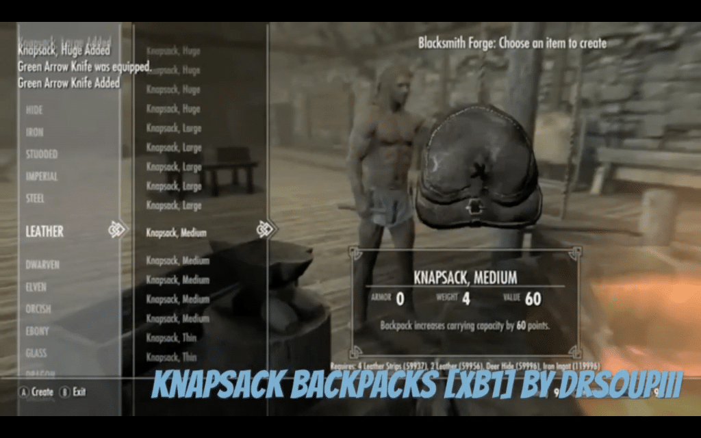 Knapcsack Backpack mod
