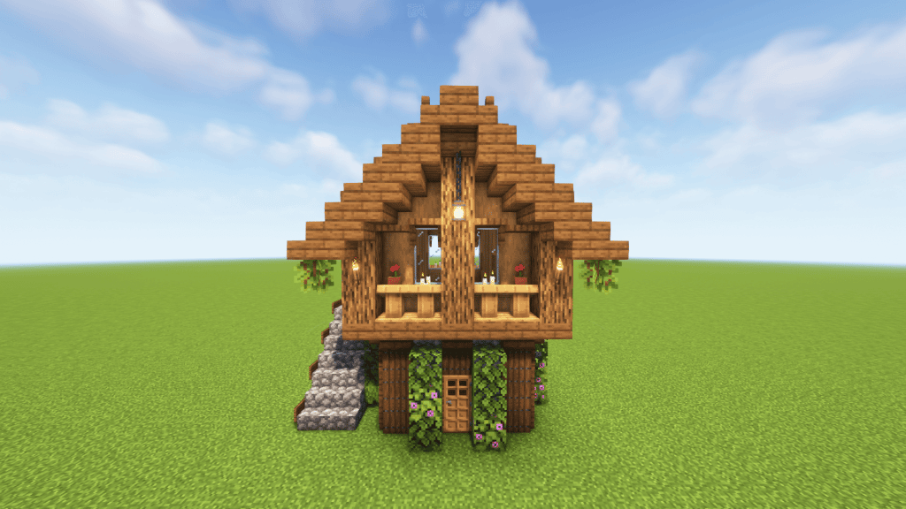 Minecraft Spruce Wood House