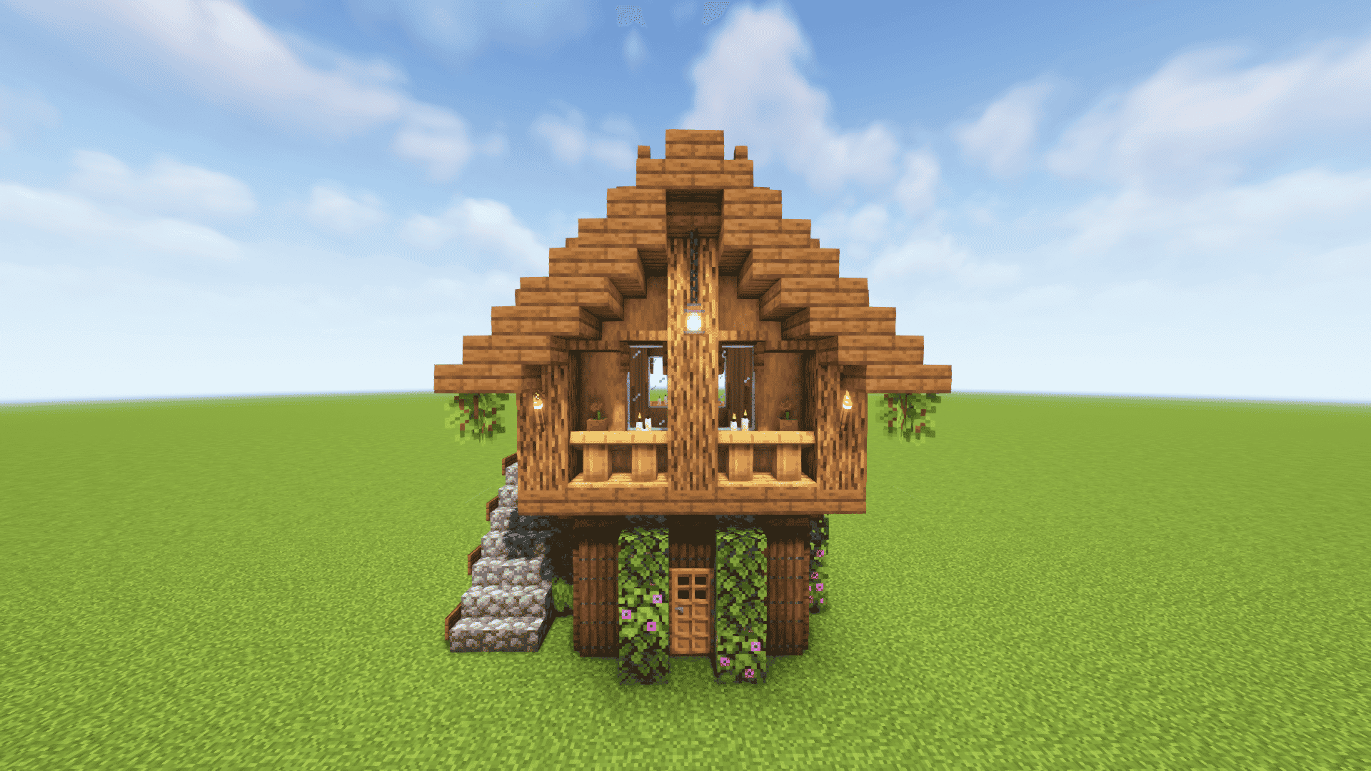 Minecraft-Spruce-Wood-House