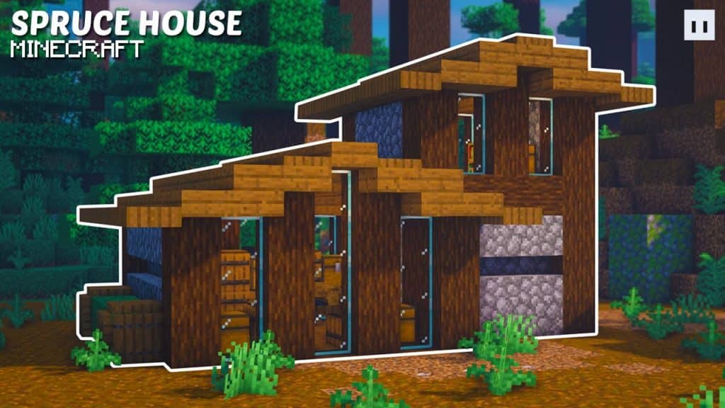 20+ Cool Minecraft Spruce Wood House Ideas+ & Tutorial - TBM | TheBestMods