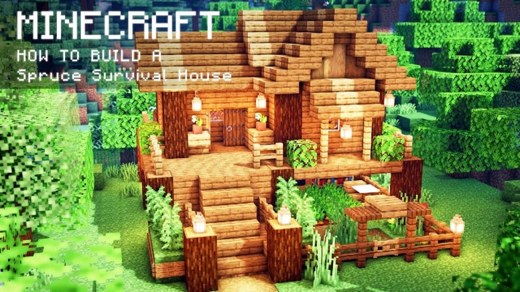 20+ Cool Minecraft Spruce Wood House Ideas+ & Tutorial - TBM | TheBestMods