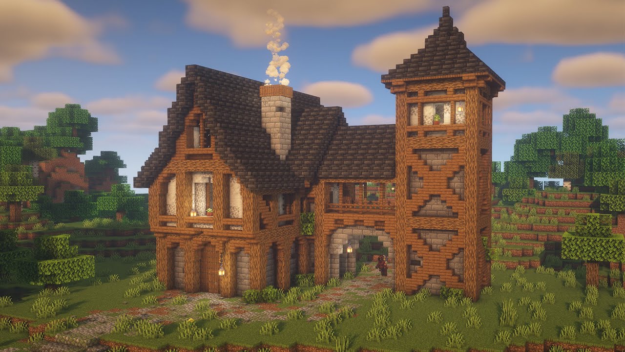 Medieval #House #Minecraft  Minecraft houses, Minecraft blueprints,  Minecraft plans
