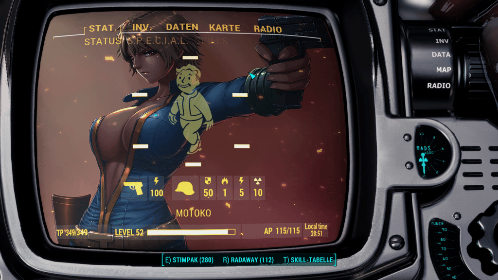 Fallout 4 Vault Girl Mod Pipboy Background