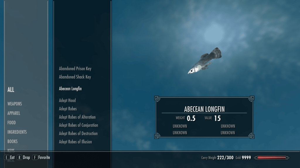 Abecean Longfin ID Spawn Commands Value Weight Damage TBM   Abecean Longfin 1024x576 