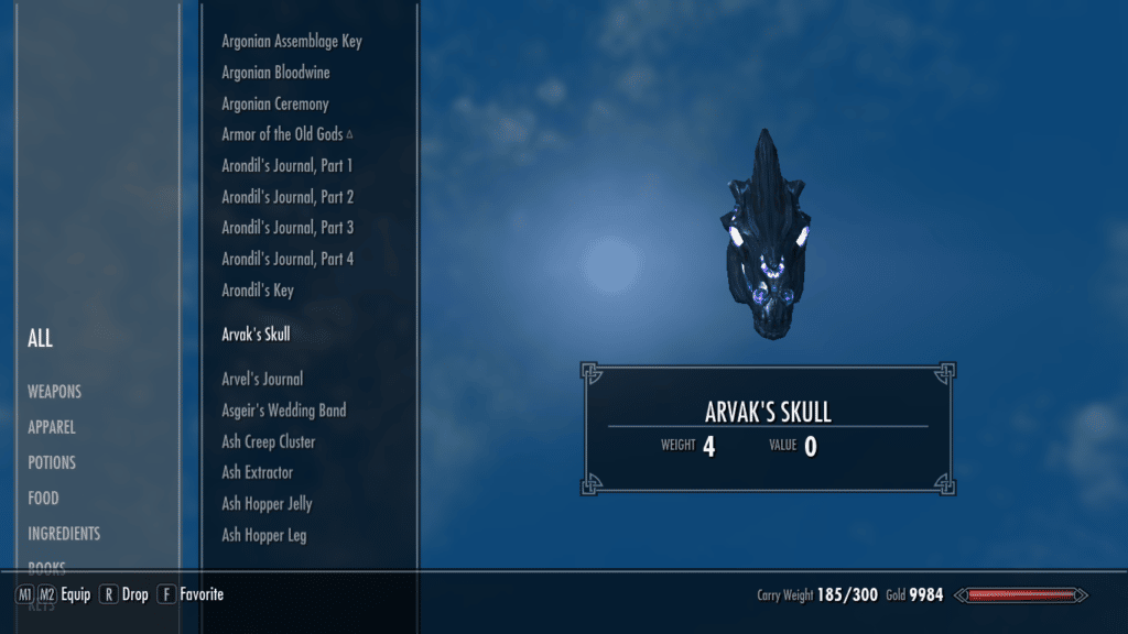 Arvak S Skull ID Spawn Commands Value Weight Damage TBM   Arvaks Skull 1024x576 