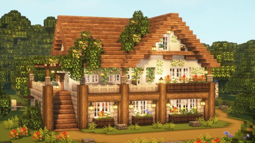 10+ Best Oak Minecraft House Ideas - TBM | TheBestMods