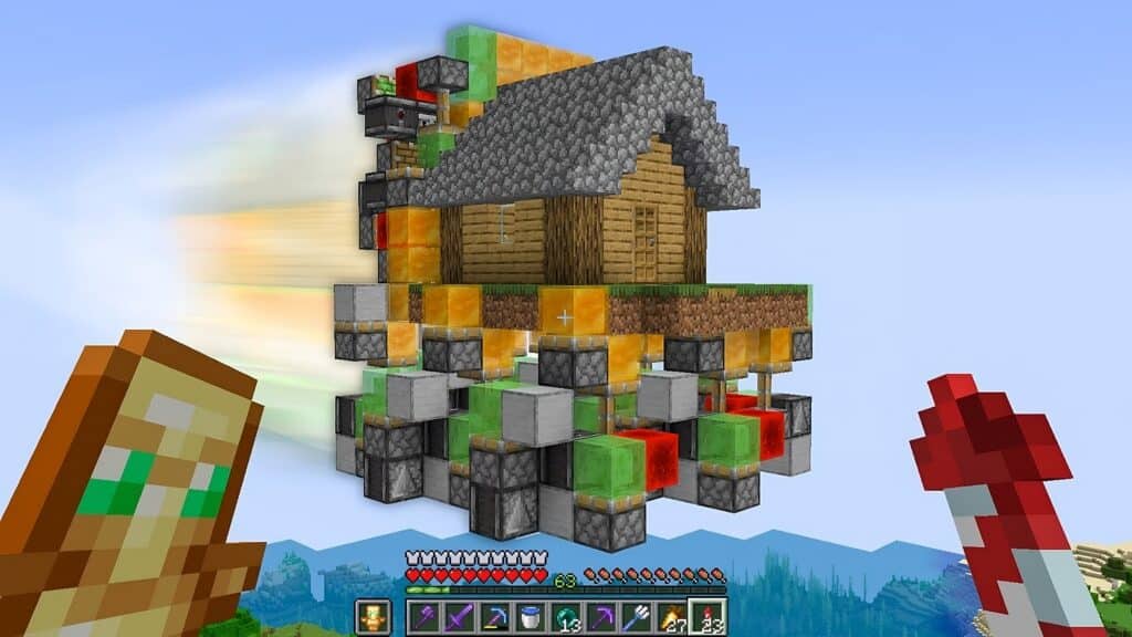 Flying House In Minecraft - TBM | TheBestMods