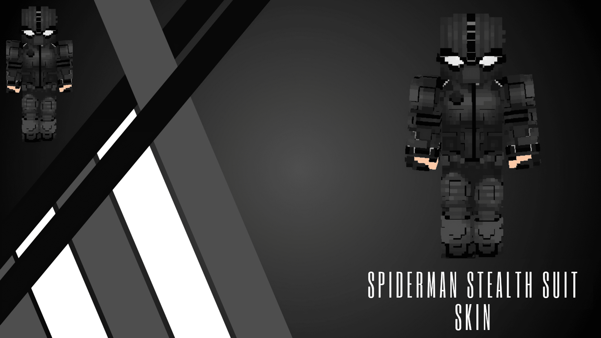 Minecraft Stealth Spiderman Stealth Suit Skin - TBM | TheBestMods