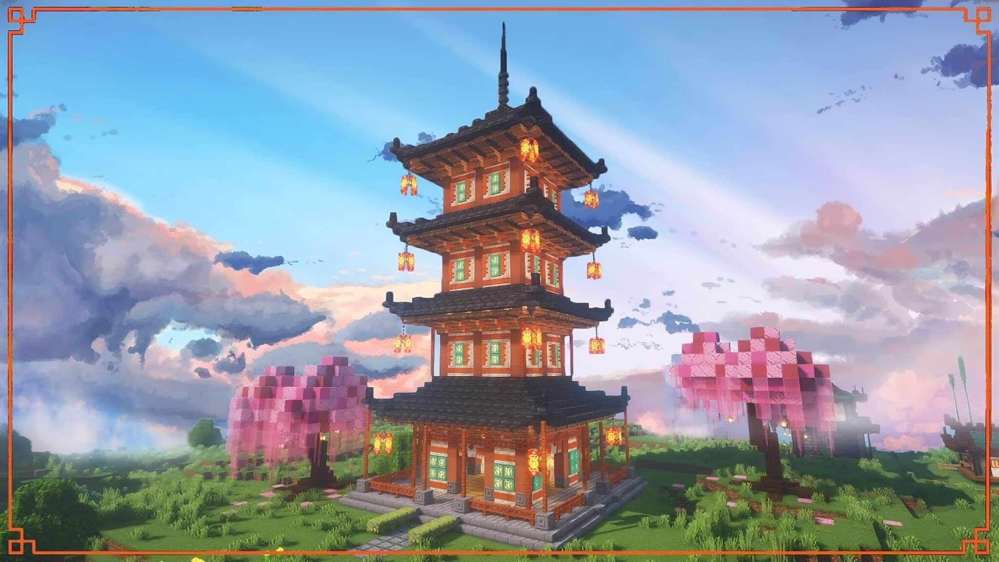 10+ Best Japanese Pagoda Designs in Minecraft - TBM | TheBestMods