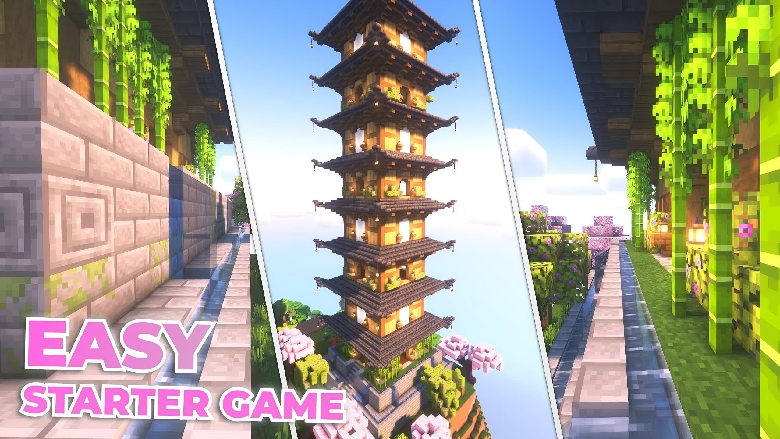 Minecraft💙Japanese Pagoda P1💙Slow version on my 💙#minecraft