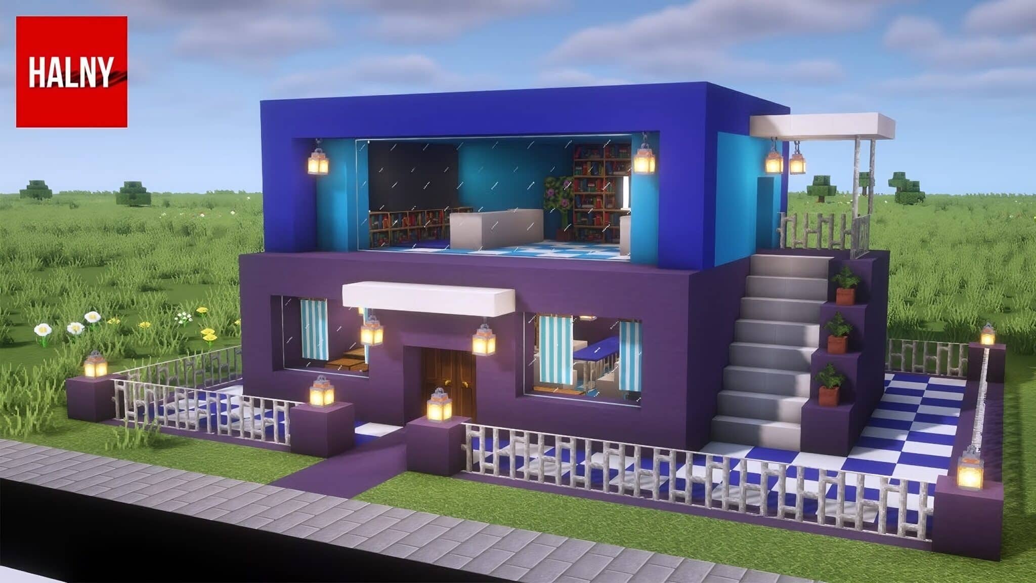 Amazing Blue Modern House Designs in Minecraft - TBM | TheBestMods