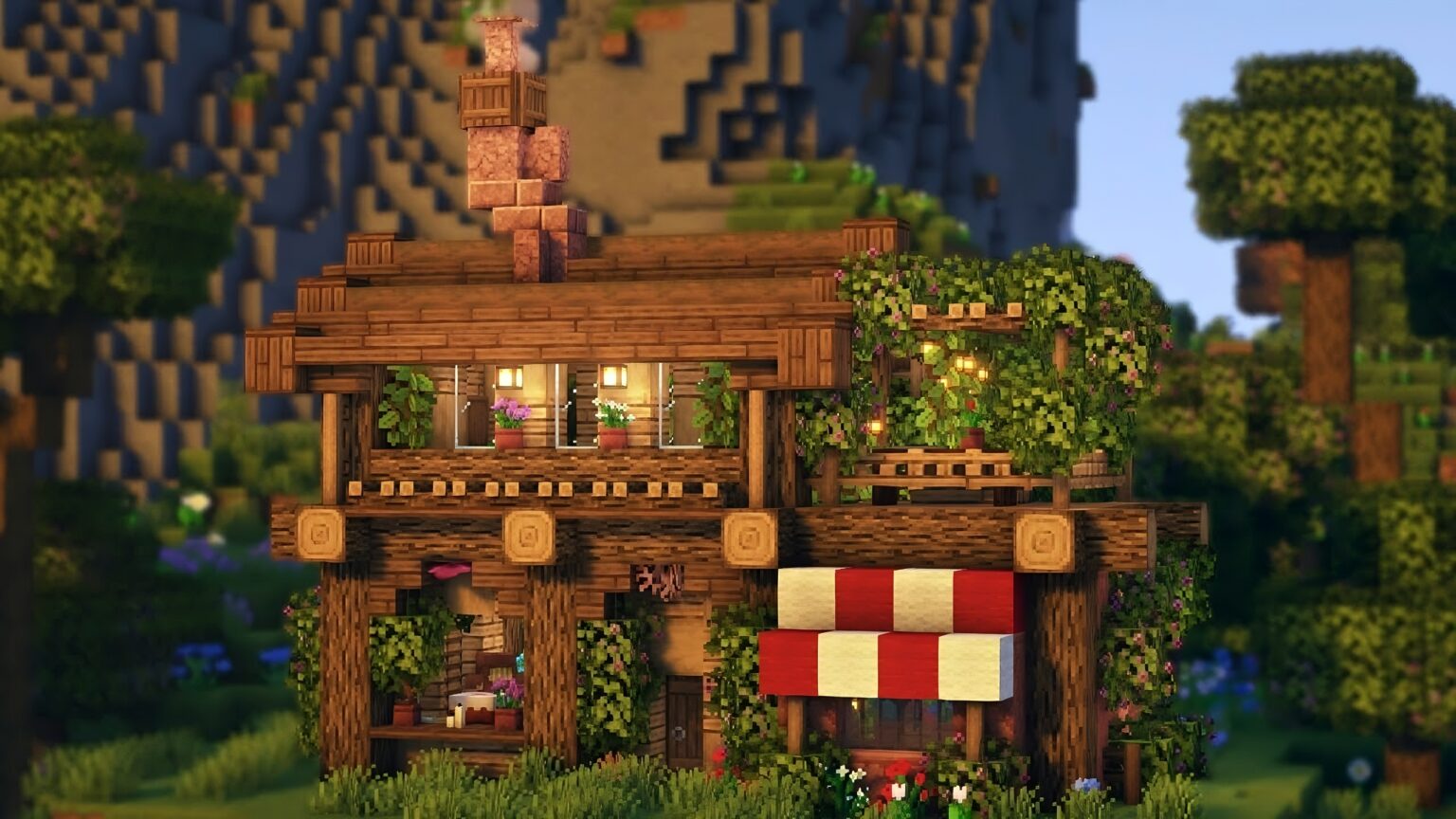 Cozy Flower Shop In Minecraft Transformed 1536x864 