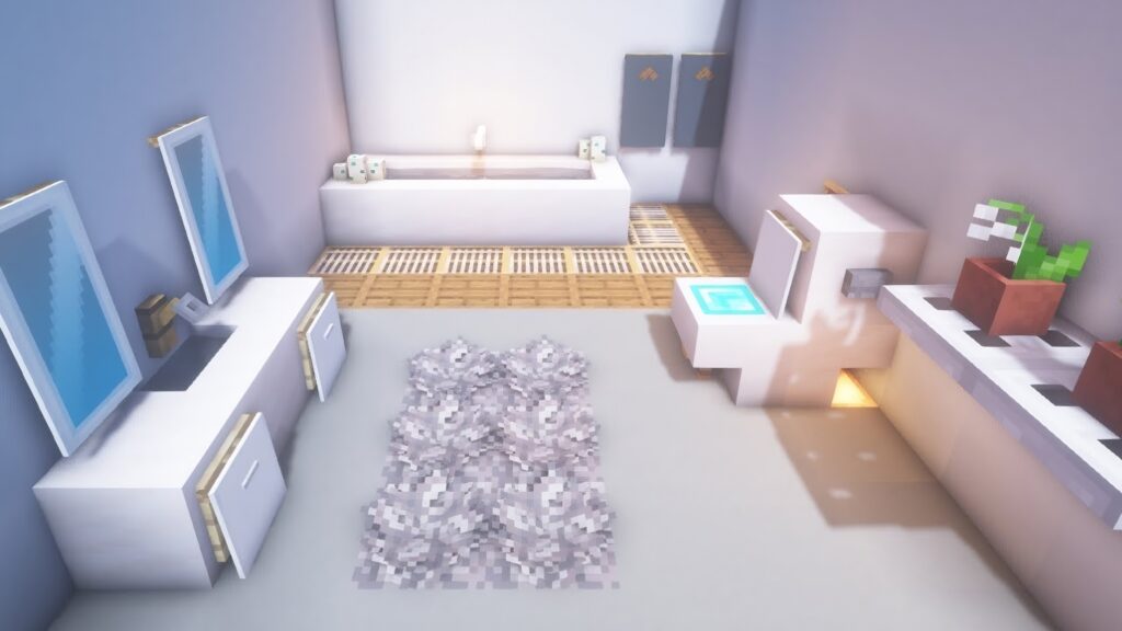 Cozy Modern Bathroom Design in Minecraft - TBM | TheBestMods