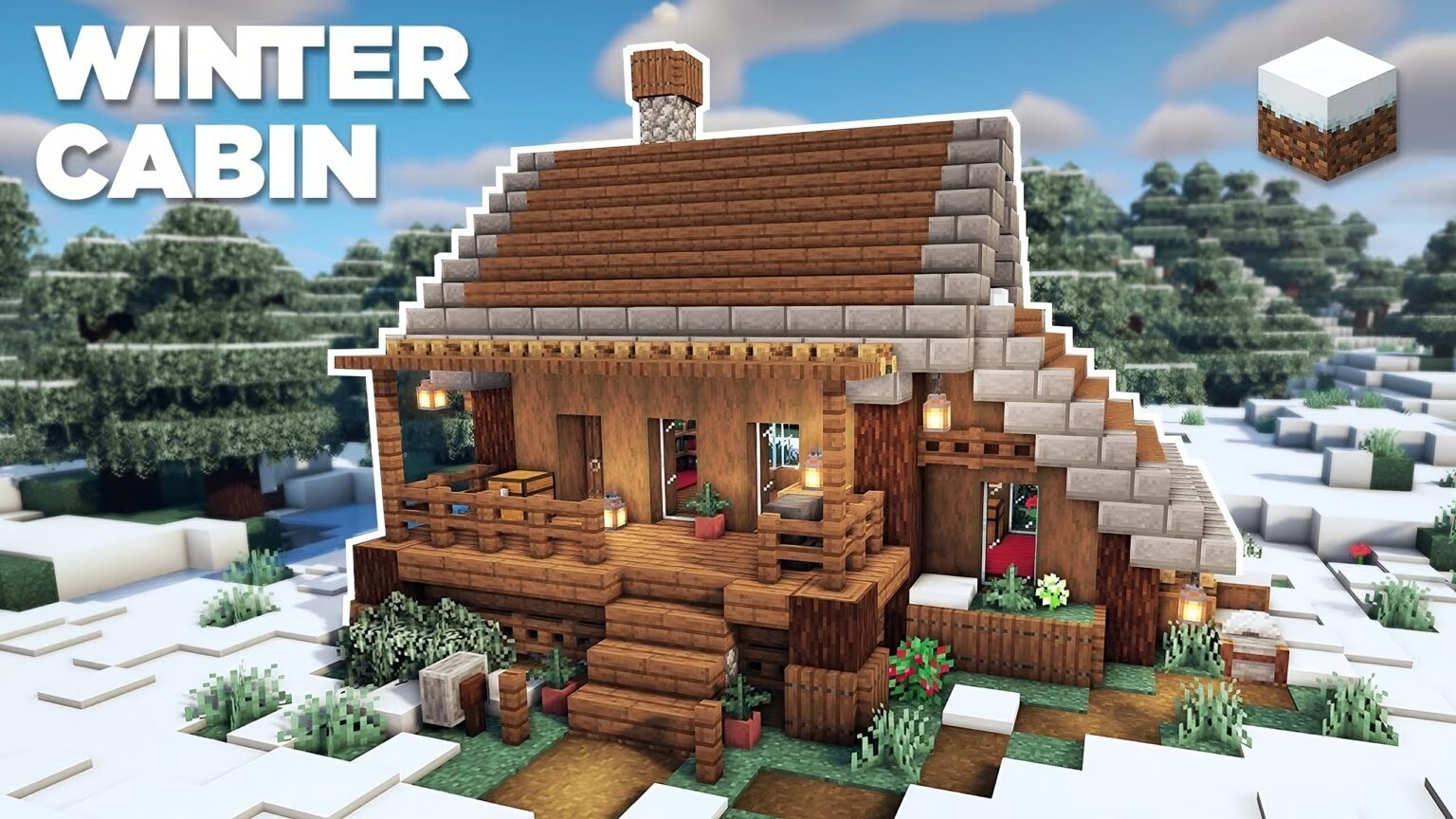 10+ Cool Winter Cabin in Minecraft - TBM | TheBestMods