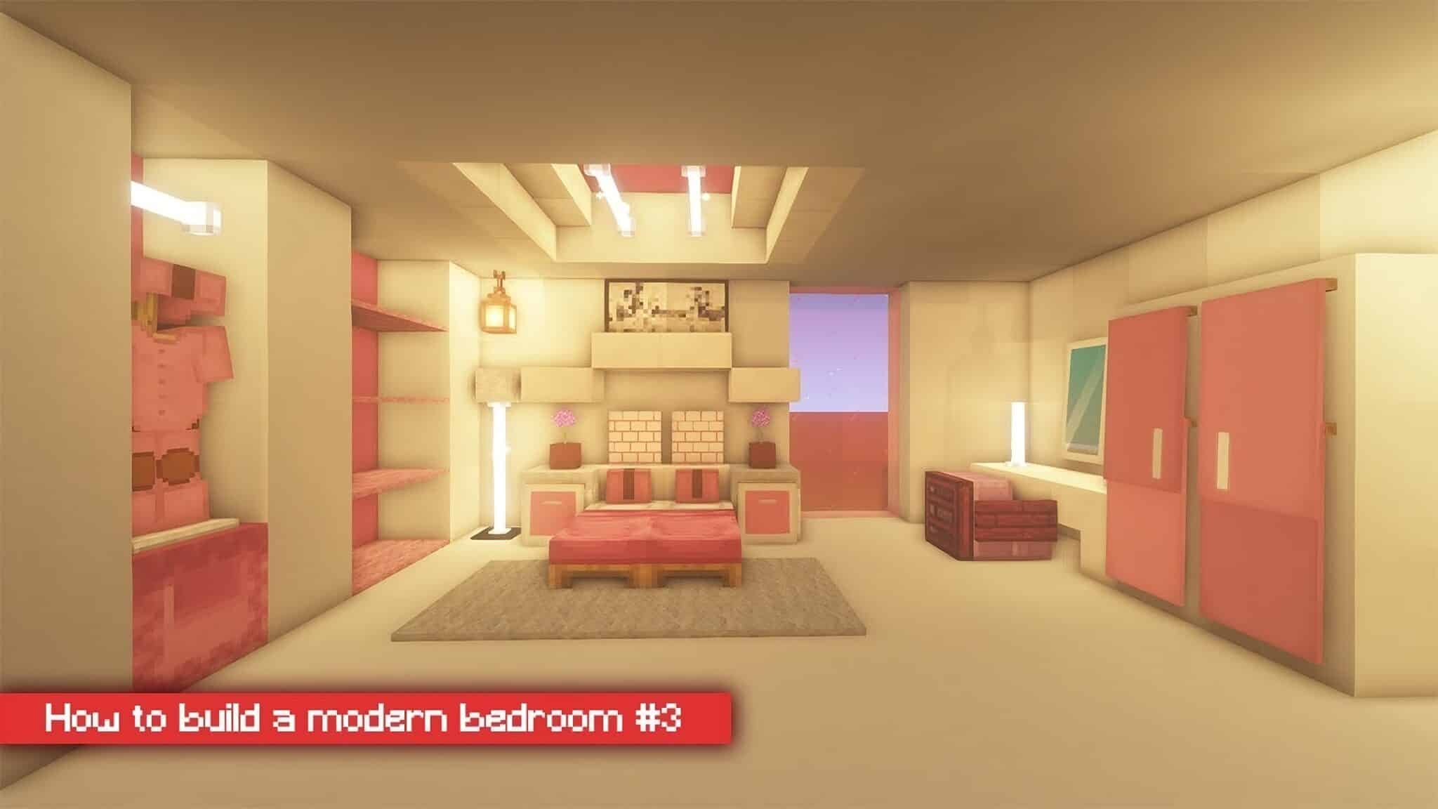 5+ Best Pink Modern Bedroom Designs in Minecraft - TBM | TheBestMods