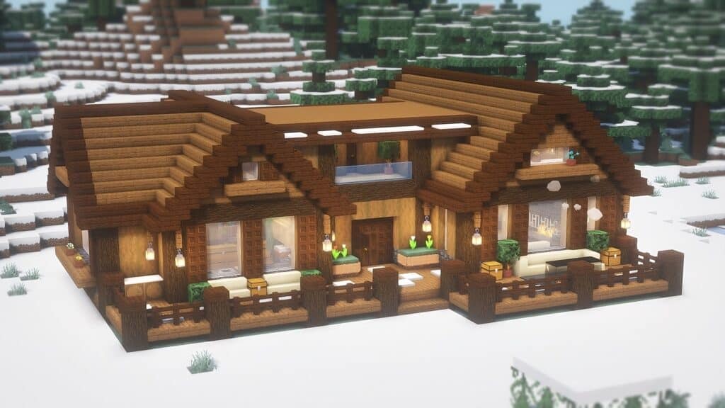 10+ Cool Winter Cabin in Minecraft - TBM | TheBestMods