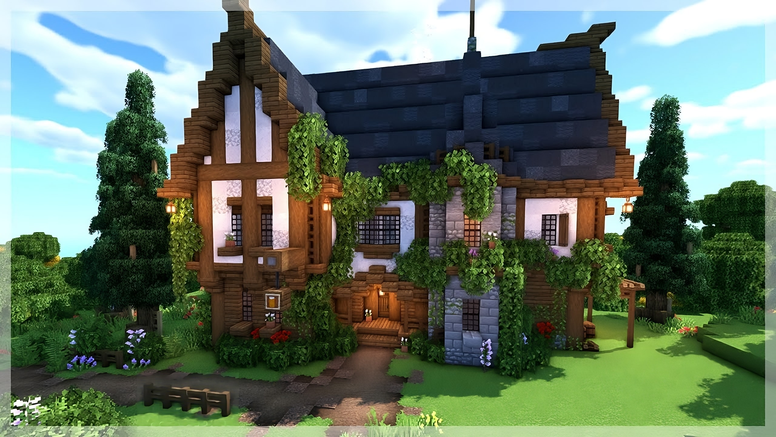 Lush Medieval Tavern Inn in Minecraft - TBM | TheBestMods