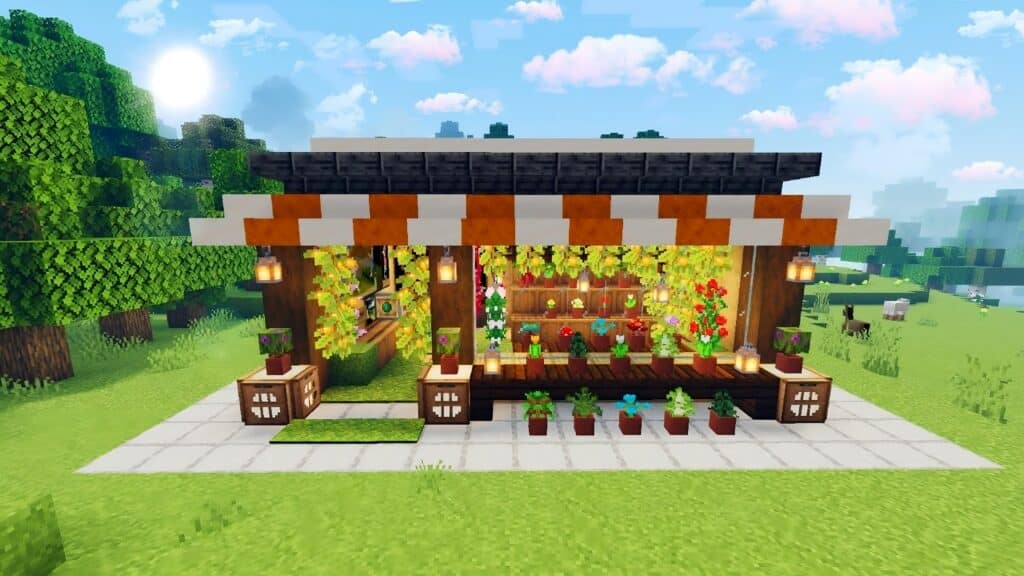 Great Flower Shop Designs in Minecraft - TBM | TheBestMods