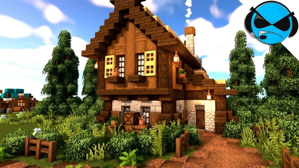 Simple Survival Nordic House In Minecraft Transformed 1024x576 