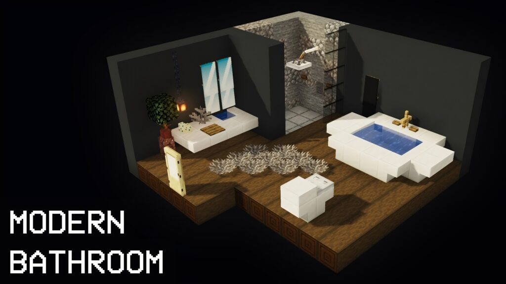 Vanilla Modern Bathroom in Minecraft - TBM | TheBestMods