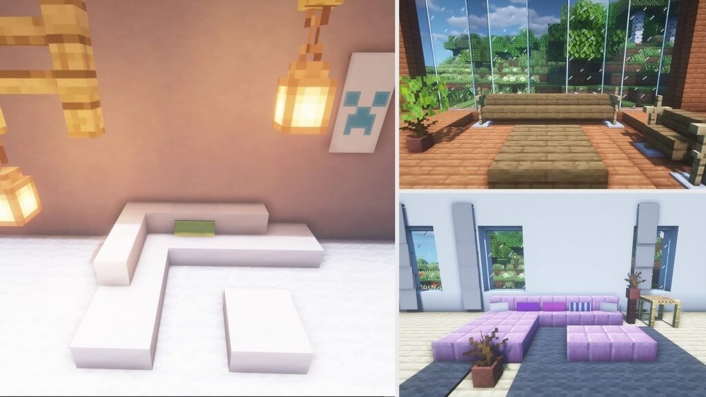 5 Quick and Sofa Designs in Minecraft - TBM | TheBestMods