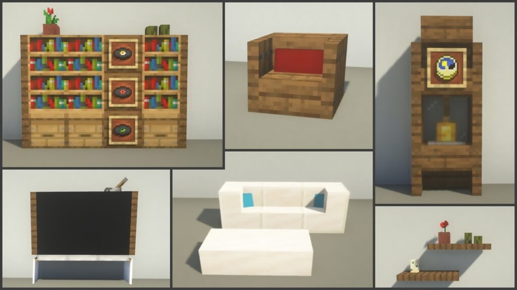 living room furniture ideas for minecraft