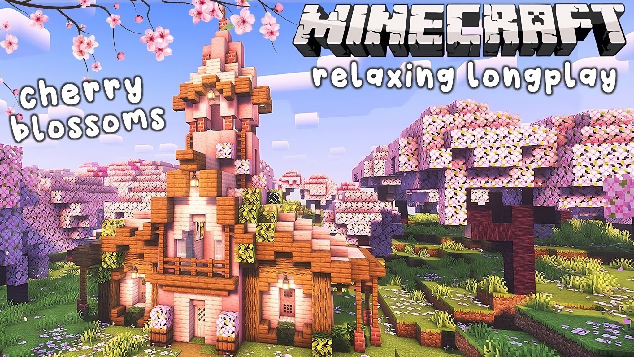 Майнкрафт Cherry Grove. Cherry Blossom House Minecraft.