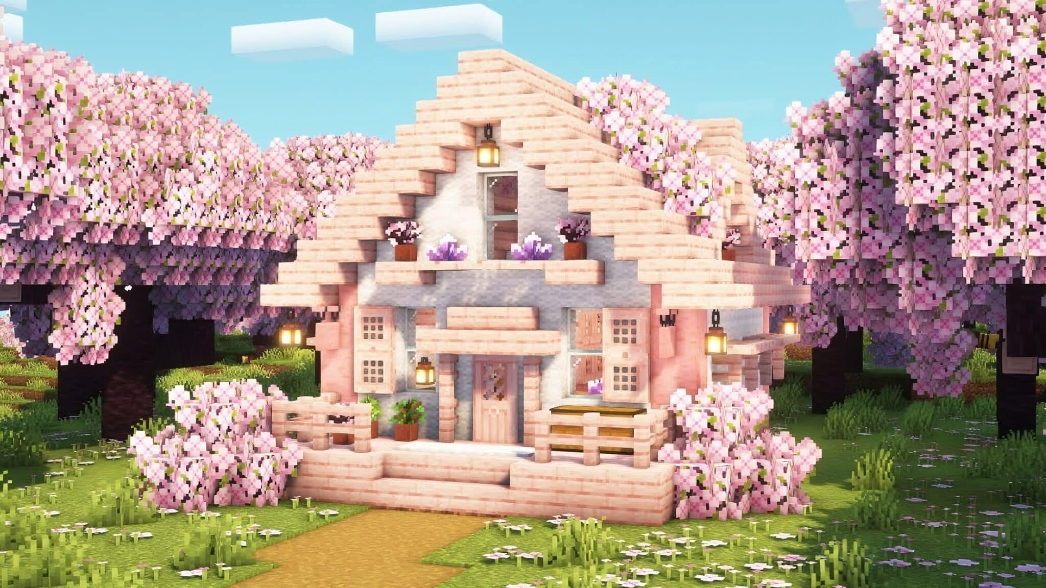 Gorgeous Pink House Design Ideas In Minecraft Tbm Thebestmods 6342