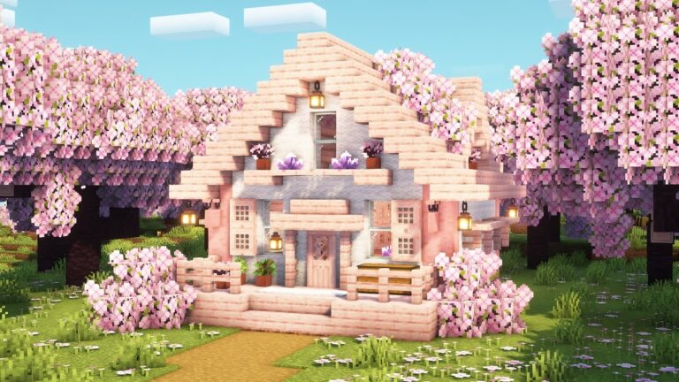 Gorgeous Pink House Design Ideas in Minecraft - TBM | TheBestMods