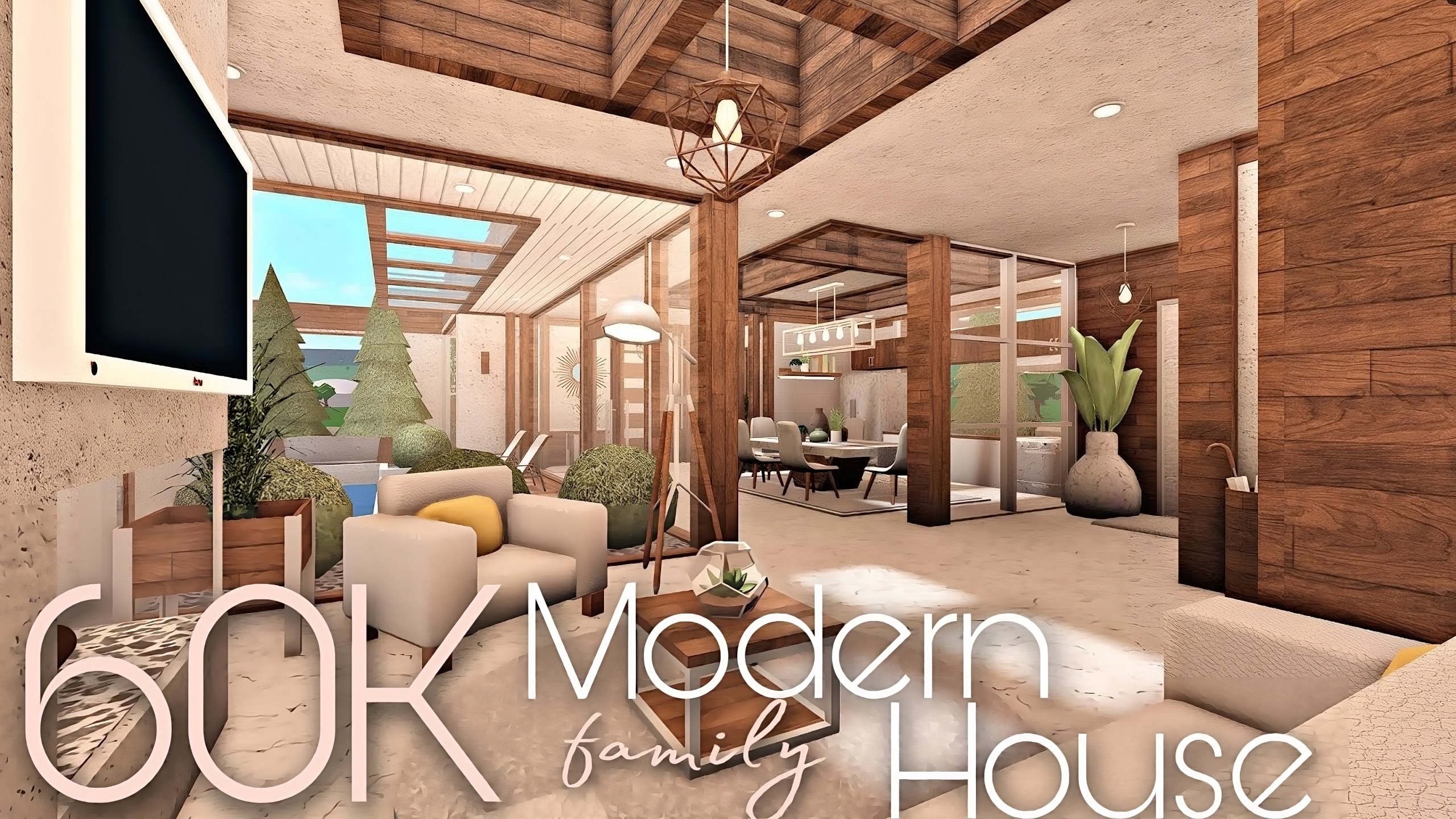 Affordable Modern Family Mansion, Bloxburg Build in 2023