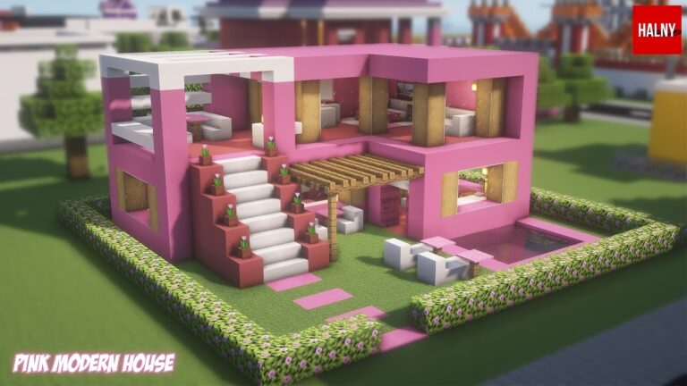 Gorgeous Pink House Design Ideas in Minecraft - TBM | TheBestMods