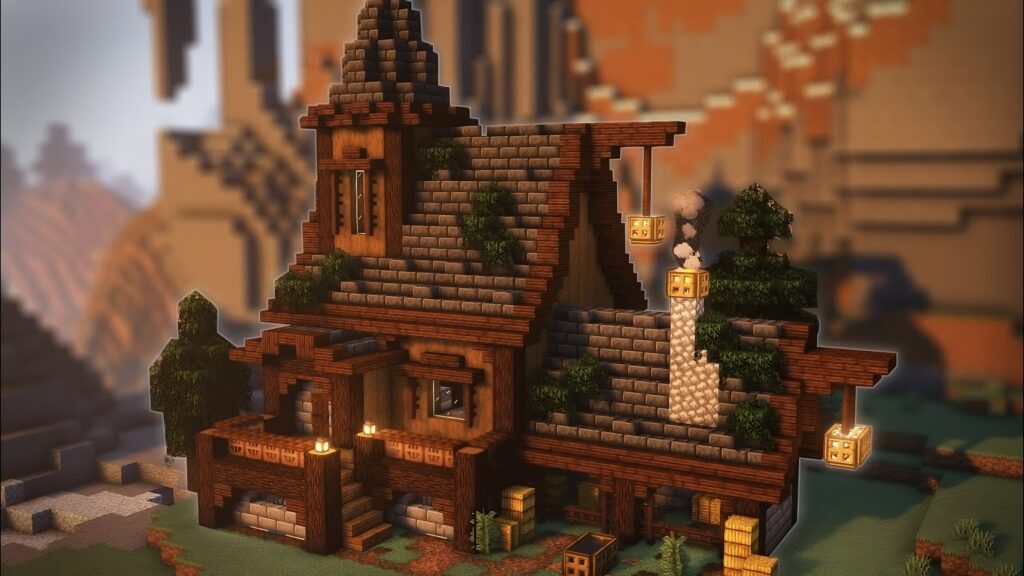 Extreme Log Cabin In Minecraft Transformed 1024x576 