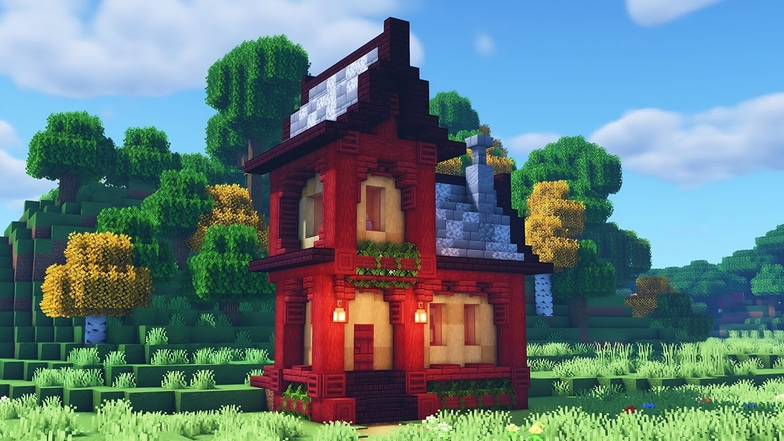 Nether Crimson Survival House Designs in Minecraft - TBM | TheBestMods