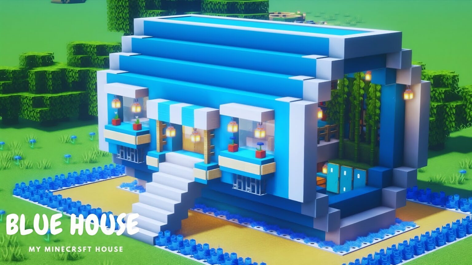 Amazing Blue Modern House Designs in Minecraft - TBM | TheBestMods